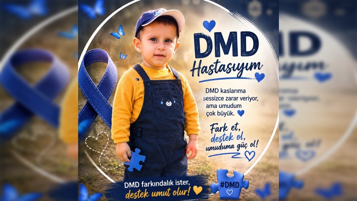 Özbey'in DMD farkındalık afişi — Mezopotamya Ajansı haberinden